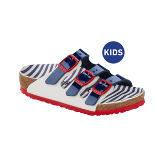 Birkenstock รองเท้าแตะ เด็กผู้หญิง รุ่น Florida สี Nautical Stripes Navy  White - 1015630 (regular)