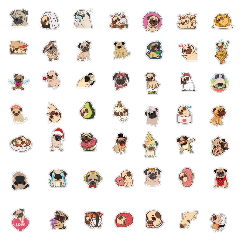 สติ๊กเกอร์-น้องหมา-pug-503-น้องปั๊ก-100ชิ้น-น้องน่ารักมาก-ปัก-หมาปั๊ก-ไซบีเรียน-ฮัสกี-ชิบะอินุ-ชิบะ-สุนัข-หมาpug-ปั๊ก