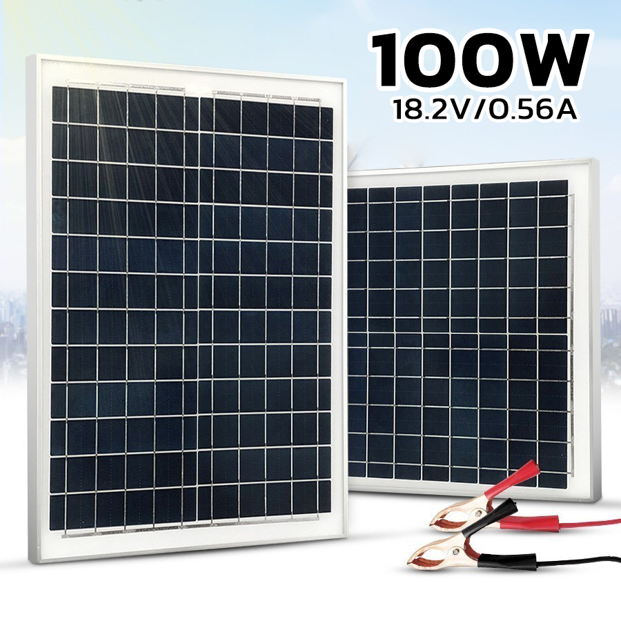 แผงโซล่าเซลล์-solar-panel-100w-18v-โซล่าเซลล์-สำหรับชาร์จแบตเตอรี่-12v-พลังงานแสงอาทิตย์-cheers9