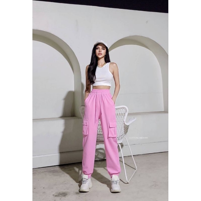 cotton-candy-กางเกงวอร์ม-new-joly-korea-sport-pants