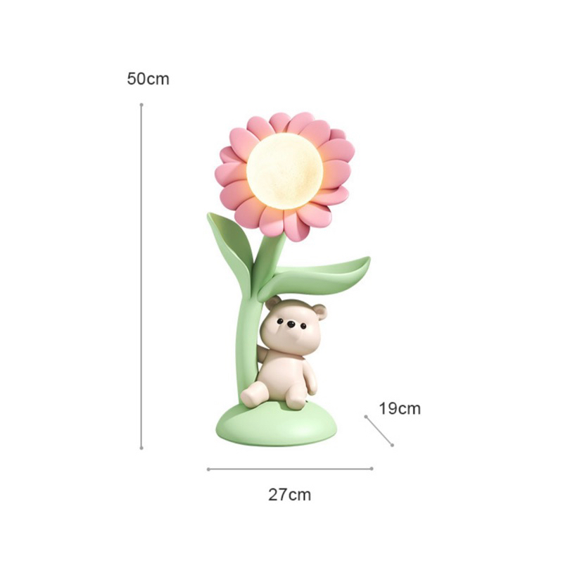 โคมไฟ-ชั้นวางของโมเดลดอกไม้-ชั้นวางของน้องหมี-ขนาด-27-19-50cm-น่ารักมาก-มี-2-สี
