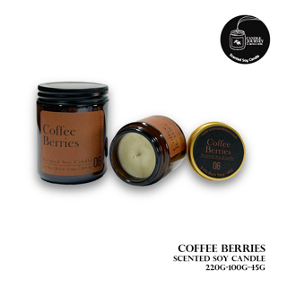 06-Coffee Berries -Scented Soy Candle เทียนหอม คอฟฟี่ เบอรี่ส์ The scent of warm coffee and mixed berries -45g/100g/220g