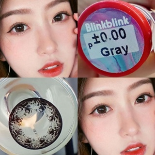 คอนแทคเลนส์ รุ่น Blinkblink สีเทา/ตาล Gray/Brown มีค่าสายตาปกติ (0.00) เปลี่ยนแทนทุกเดือน