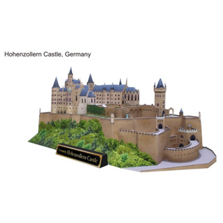 โมเดลกระดาษ 3D : ปราสาทโฮเฮนโซลเลิร์น ประเทศ เยอรมนี  กระดาษโฟโต้เนื้อด้าน  กันละอองน้ำ ขนาด A4 220g.
