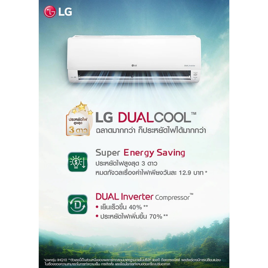 ส่งฟรี-แอร์แอลจี-lg-inverter-รุ่น-ihq-เบอร์ห้า-3-ดาว-ควบคุมผ่านสมาร์ทโฟนthinq-เบอร์ห้า-2-ดาว-ประหยัดไฟสูง