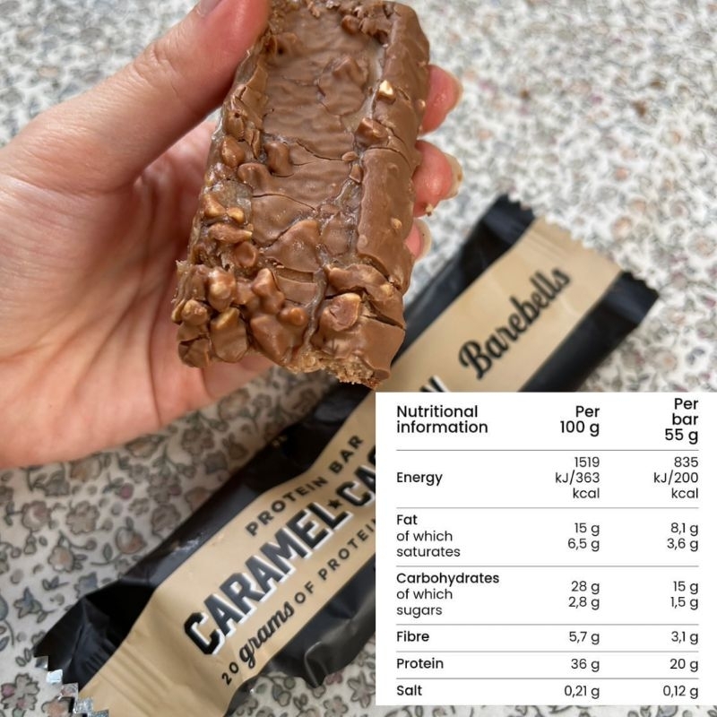 sweden barebells caramel cashew protein bar 20g Protein no sugar added