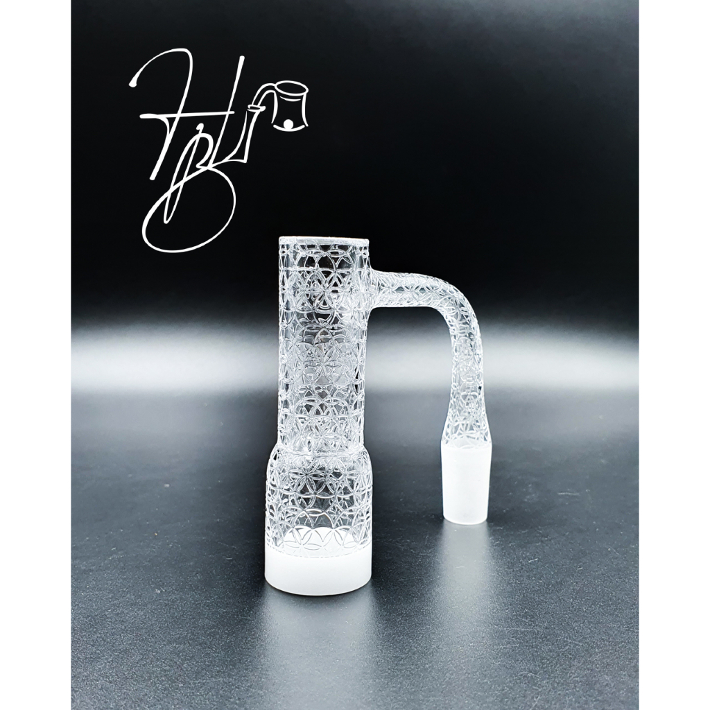Full Engraved Quartz Banger Opague bottom, Nail for Dab rig, Wax/Dab