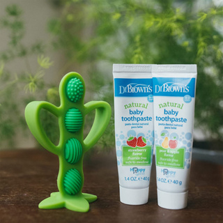 ยางกัดซิลิโคน Dr. Brown’s Peapod Teether  ยางกัด ฝึกแปรงฟัน ทารก ยางกัดสำหรับเด็ก ยางกัด