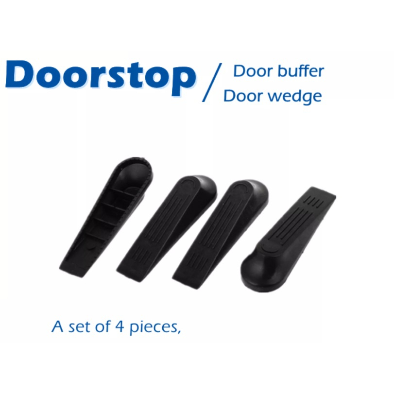 ยางกันประตู-door-stopper-4-ชิ้น-ยางกันประตูปิด-ยางกั้นประตู-ยางคั่นประตู-ยางกันตีนประตู-ยางกันชนประตู-ยางสีดำ-t1495