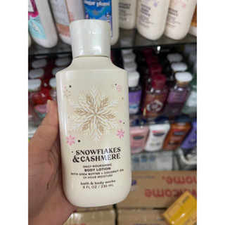 Bath & Body Works SNOWFLAKES & CASHMERE Body Lotion 236ml. ของแท้