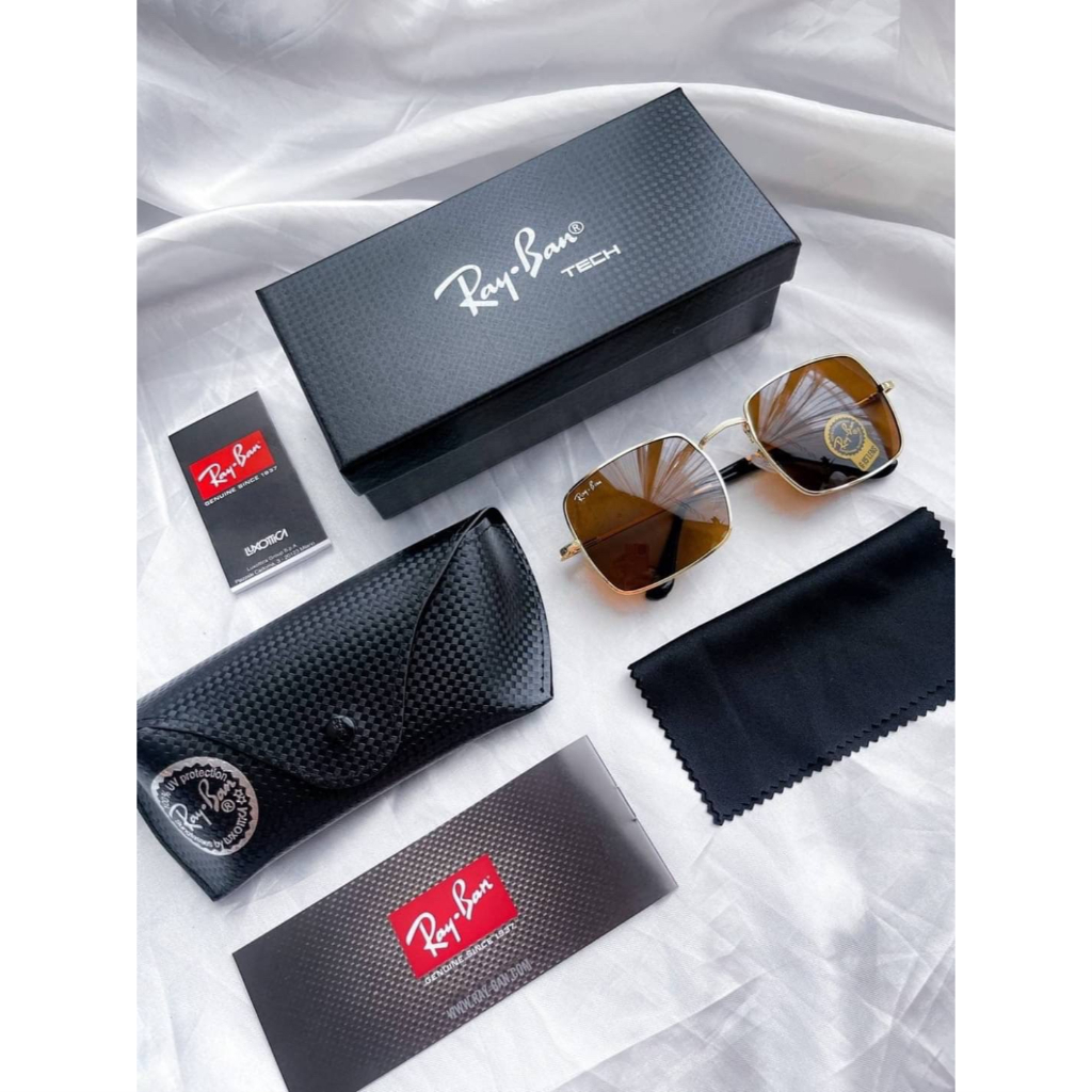 แว่นกันแดด-ray-ban-square-1971-classic-glod-metal-sunglasses