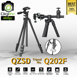 QZSD Tripod รุ่น Q202F ขาตั้ง ขาตั้งกล้อง อเนกประสงค์ , กลับหัว , Top View , ถ่ายรูป , ถ่ายวิดีโอ
