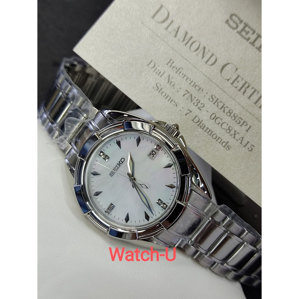 นาฬิกา Seiko Quartz Diamond รุ่น SKK885P1 SKK885P SKK885 เพชรแท้ | Shopee  Thailand
