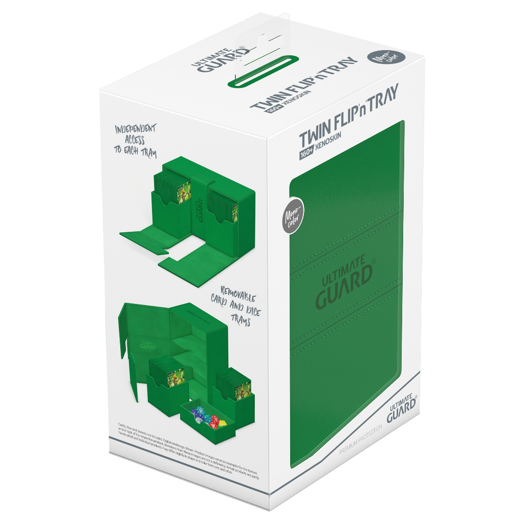 Ultimate Guard Twin Flip'n'Tray 160+, Étui pour 160 cartes TCG à double manche + plateau à dés, bleu, fermeture magnétique indépendante et doublure Ultimate Guard Twin Flip'n'Tray 160+, Étui pour 160 cartes TCG à double manche + plateau à dés, bleu, fermeture magnétique indépendante et doublure
