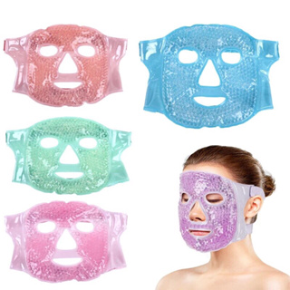 ❄️พร้อมส่ง🔥 หน้ากากเม็ดเจลคริสตัล (มีผ้ารองซับ) หน้ากากเจลประคบทั้งหน้า ICE Gel Face Mask