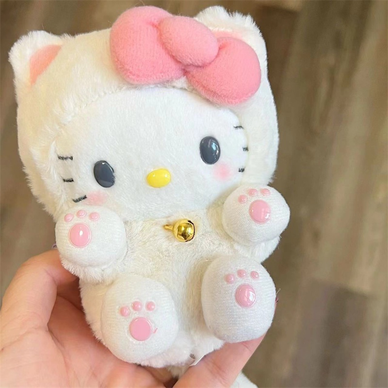 kawaii-sanrio-hello-kitty-ตุ๊กตาของเล่นตุ๊กตาพวงกุญแจน่ารักตุ๊กตาตุ๊กตาจี้กระเป๋าเป้สะพายหลังเครื่องประดับ-girlampchild