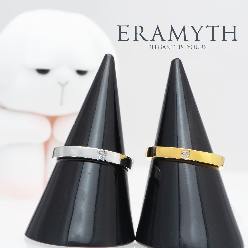 eramyth-jewelry-แหวนคู่-silver-925-ฝังเพชรสวิสcz-สี่เหลี่ยม-คอลเลคชั่น-น้องอ้วน-รัหส-si-0263-สินค้าพร้อมส่งจ้า