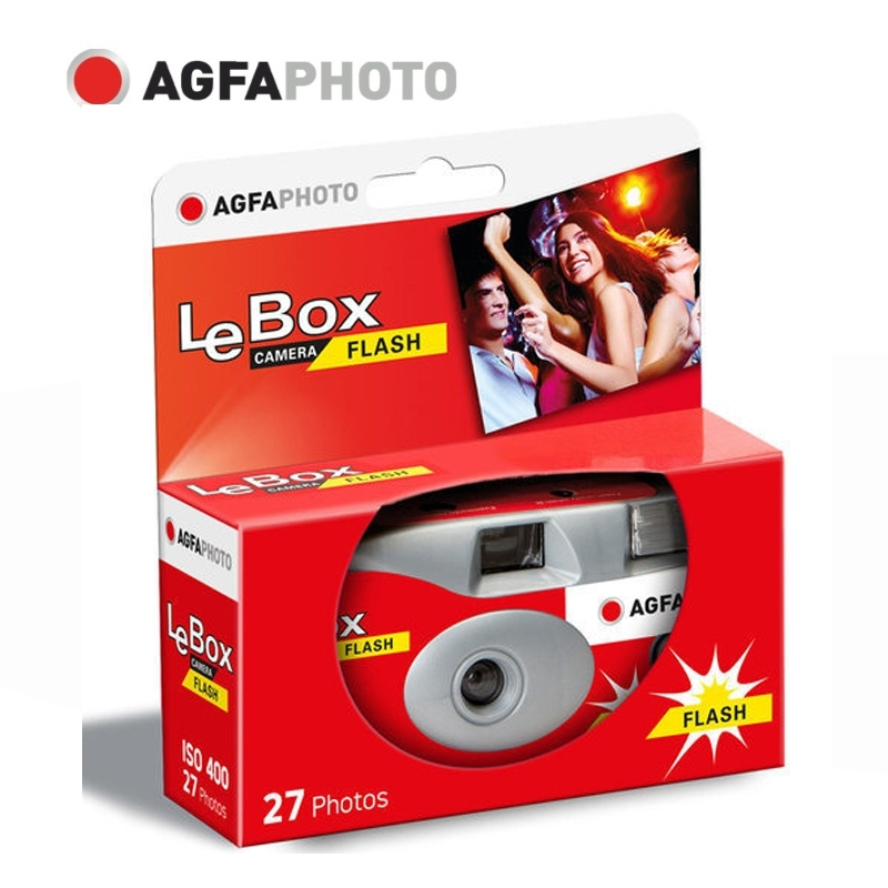 Lot De 2 Appareils Photo Jetables Agfa Photo LeBox 400 Avec Flash 27 Poses 35mm - Noir