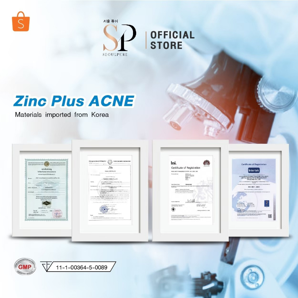 ภาพสินค้าSEOULPURE Zinc Plus ACNE บรรจุ 60 เม็ด (ช่วยในการรักษาสิว บรรเทาอาการอักเสบของสิว รักษาสมดุลของปริมาณไขมันในผิวหนัง ) จากร้าน seoulpure บน Shopee ภาพที่ 7