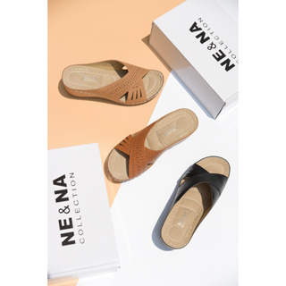 ภาพขนาดย่อของภาพหน้าปกสินค้ารองเท้าผู้หญิงเเบบเเตะสวมส้นเตารีด No. FD-673 NE&NA Collection Shoes จากร้าน nena_official_store บน Shopee ภาพที่ 4