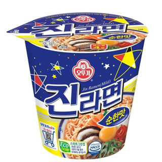 [ของแท้] 진라면순한맛컵 Ottogi Jin Ramen Mild Cup (บะหมี่กึ่งสำเร็จรูปรสไม่เผ็ดแบบถ้วย) 65g