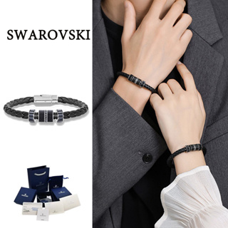 ของแท้ 100% swarovski Bracelet swarovskiแท้ กำไล สร้อยข้อมือผู้ชาย สร้อยข้อมือแฟชั่น สร้อยข้อมือสายหนัง