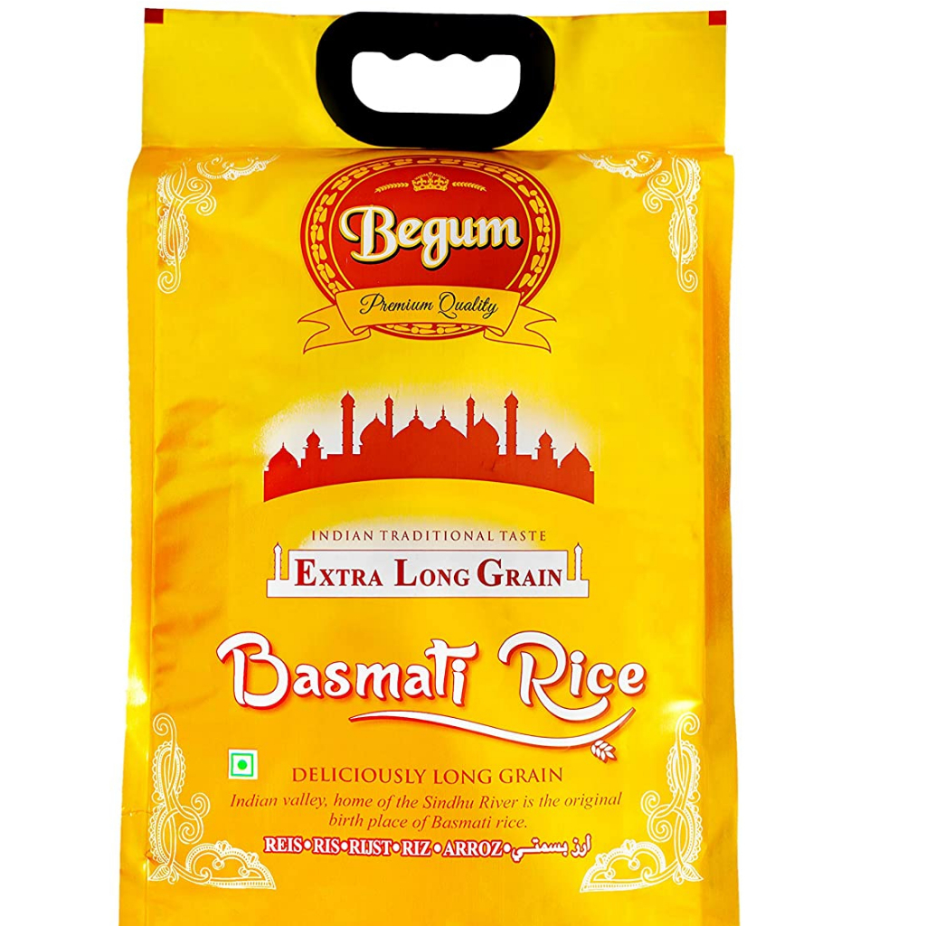 ข้าวข้าวบาสมะติ 100% 5 กก.(ถุงเหลือง) ถุง Begum Basmati Rice, 5kg Pack ...