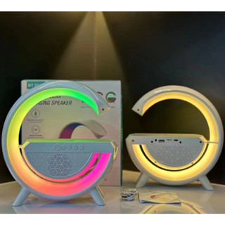 ลำโพงบลูทูธ + แท่นชาร์จไร้สาย + โคมไฟ Led Lamp 3 in1 รุ่น BT 2301 Bluetooth Wireless Charging LED RGB ไฟสีรุ้งหลากสี