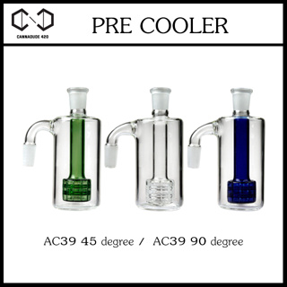 Pre Cooler บ้องแก้ว AC39 45 degree /  AC39 90 degree แจกันแก้ว 4.7 นิ้ว