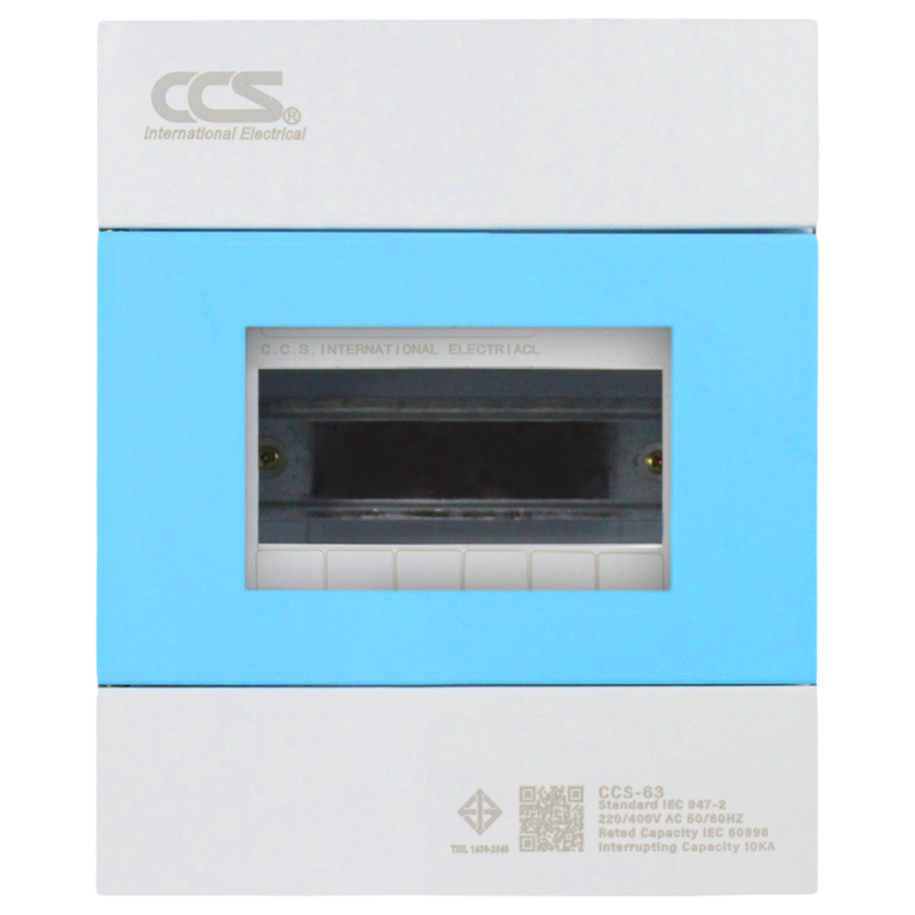 ตู้คอนซูเมอร์-consumer-unit-ตู้ครบชุด-4-ช่อง-กันดูด-ลูกเซอร์กิตเบรกเกอร์-แบรนด์-ccs-รุ่น-ccu6l-04-4-eco-รับประกัน-5-ปี