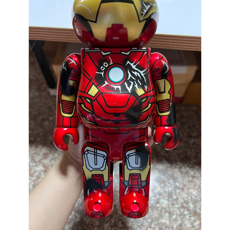 พร้อมส่ง) Bearbrick Ironman Mark VII Damage Ver. 400% ของแท้ใหม่
