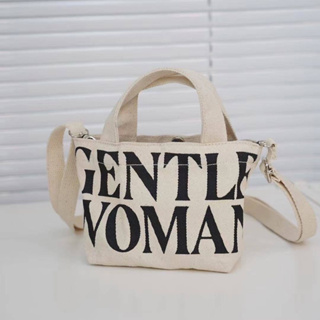 GENTLE WOMAN   ⚪️⚫️   GW micro canvas Tote Bag (mini) งานชนช็อป