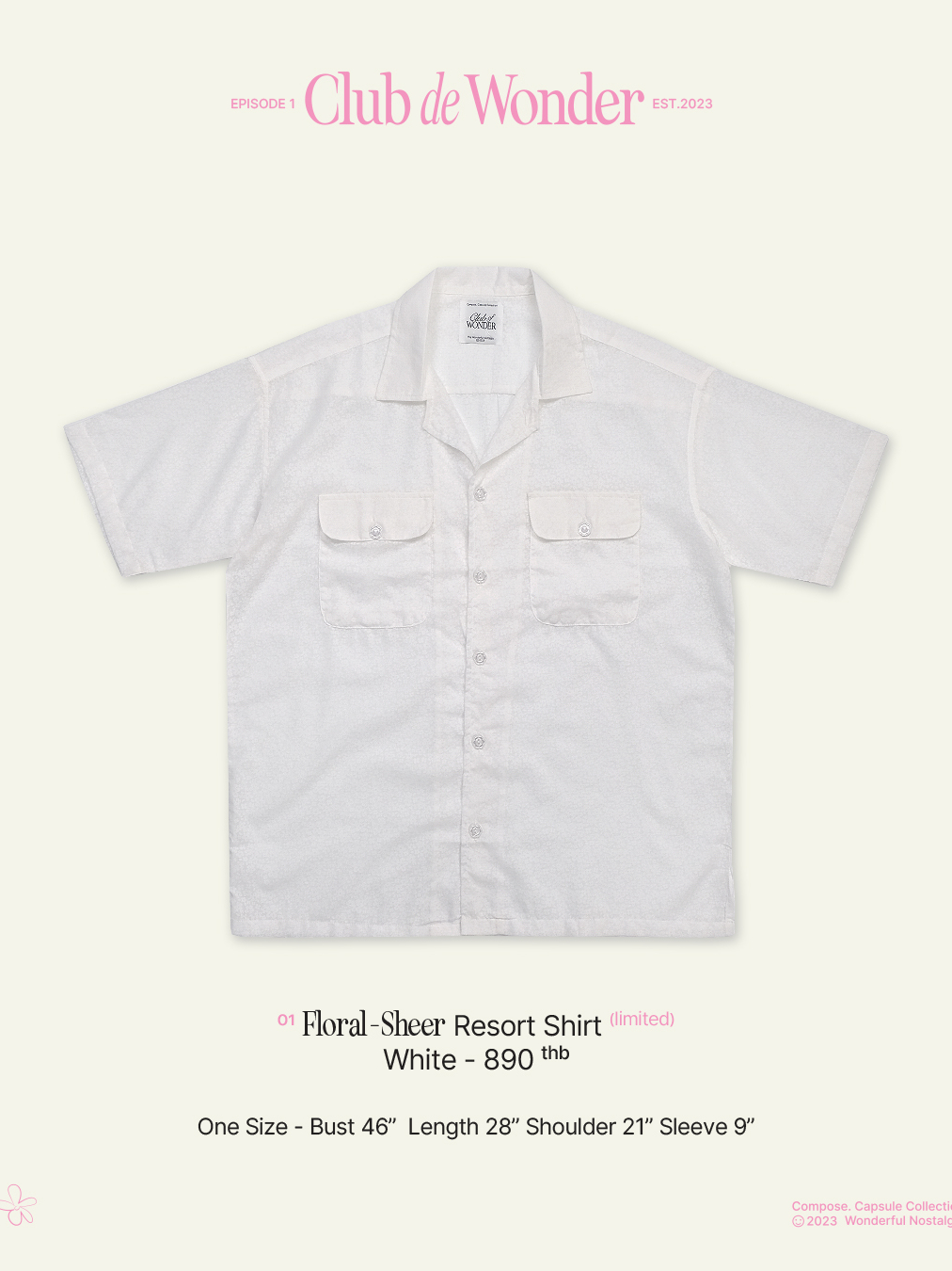 club-01-floral-sheer-resort-shirt-in-white-เสื้อเชิ้ตคอเปิด-สไตล์รีสอร์ท-ผ้าซีทรูลายดอกไม้-สีขาว