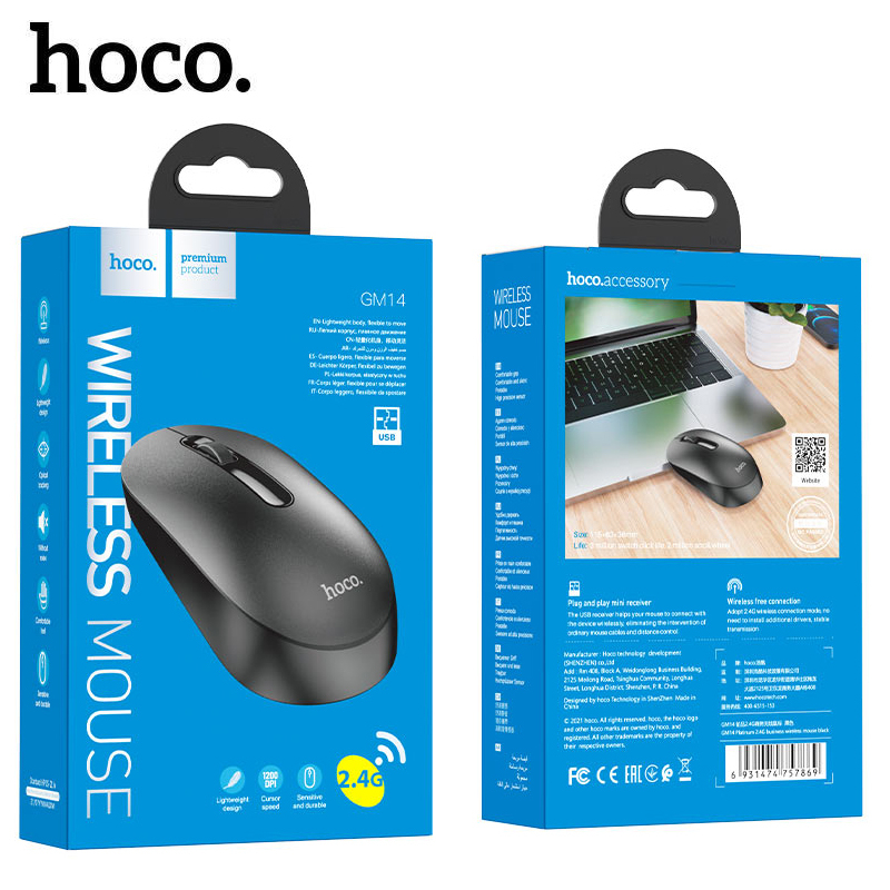 Hoco GM14 เมาส์บลูทูธไร้สาย Wireless Mouse เมาส์ไร้สาย ใช้ง่ายใช้ดี ...
