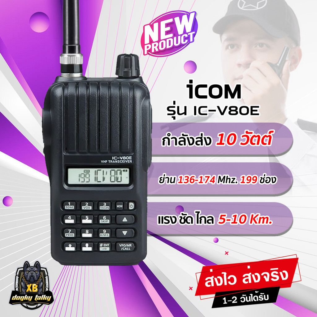 วิทยุสื่อสาร-icom-รุ่น-ic-v80e-แท้-อุปกรณ์ครบชุด-ย่าน-136-174-mhz-กำลังส่ง-8วัตต์-ใช้งานดี-ส่งแรง-ส่งไกลรับดี-เสียงคมชัด