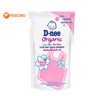 D-NEE New Born ผลิตภัณฑ์ซักผ้าเด็ก กลิ่น Organic Honey Star ชนิดถุงเติม (600ml.)