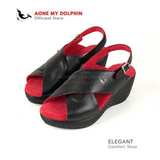 [ลิขสิทธิ์แท้] Aone My Dolphin - WD51 รองเท้าส้นสูงหนังแท้ เพื่อสุขภาพ