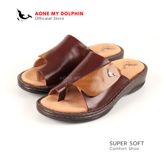 [ลิขสิทธิ์แท้] Aone My Dolphin - WD55 (พื้นส้ม)รองเท้าแตะเพื่อสุขภาพ