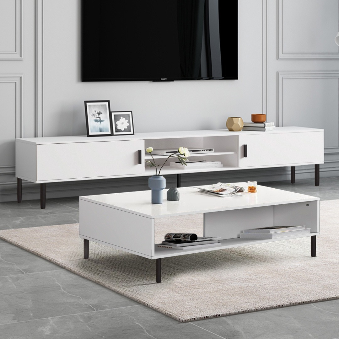 nethome-ชั้นวางทีวี-วางของ-โต๊ะกลาง-มินิมอล-สีขาว-tv-cabinet-tv-rack-coffee-table