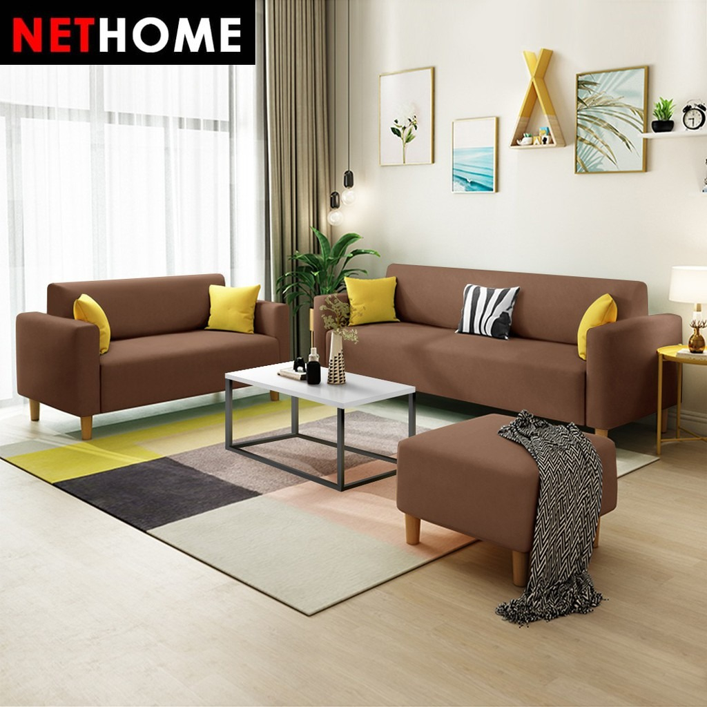 nethome-oskar-sofa-เซ็ตโซฟารับแขก-โซฟาผ้าแคนวาส-ขนาด-2-3-ที่นั่ง