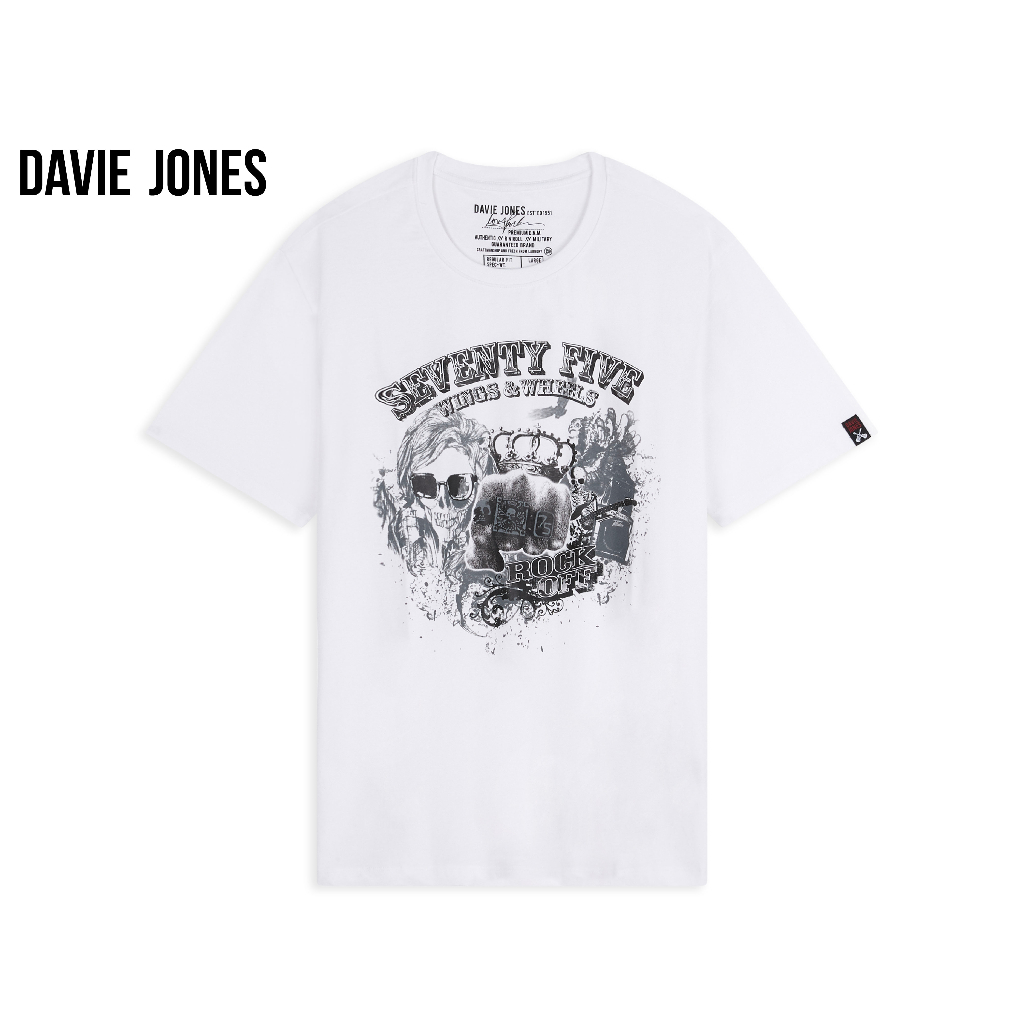 davie-jones-เสื้อยืดพิมพ์ลาย-ทรง-regular-fit-สีขาว-graphic-print-regular-t-shirt-in-white-tb0330wh