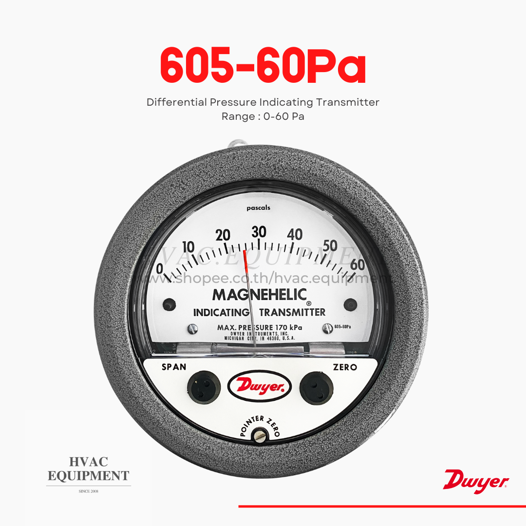 60560Pa "Dwyer" Magnehelic Differential Pressure Indicating