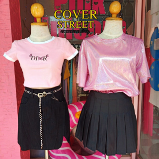 💗coverstreet🖤 ชุดเต้นสีชมพู​ ชุดเต้นโคฟ​ ชุดเต้นcover​ ชุดสตรีท​ Y2K สายฝอ ชุดเต้นเกาหลี​ ชุดเต้นblackpink