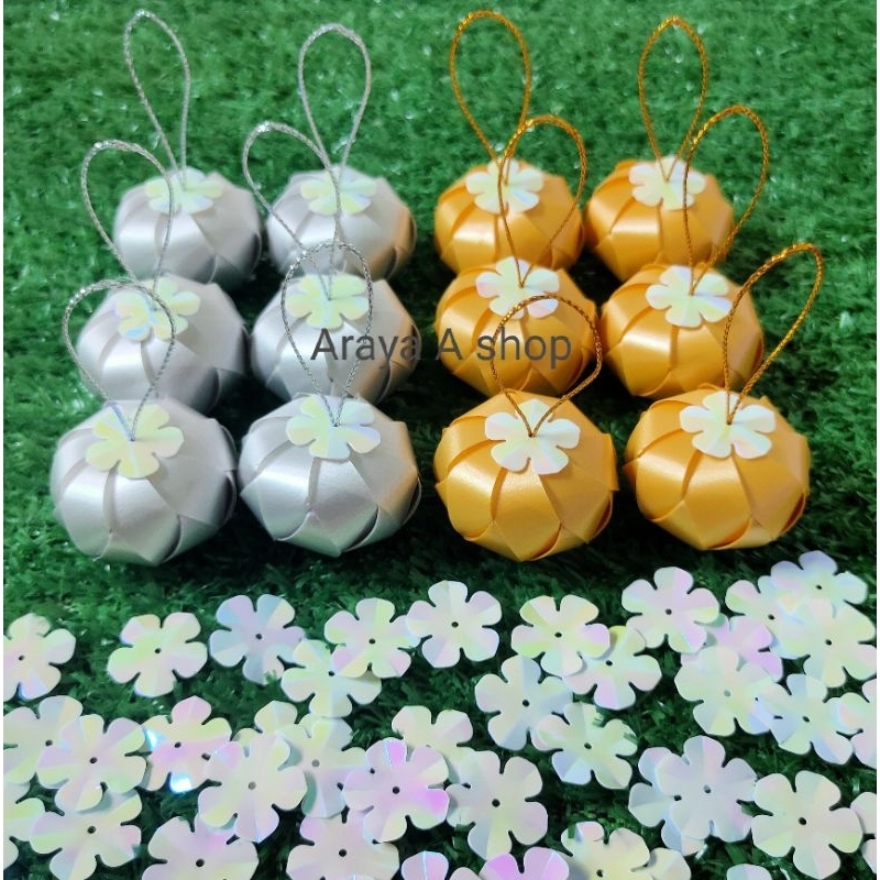 เหรียญโปรยทาน-ตัวเปล่า-ลูกมังคุดเงิน-มังคุดทอง-ชิ้นงาน-ตกแต่งดิ้น-ตกแต่งเลื่อมสีขาวมุก