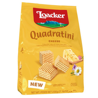 ล็อคเกอร์ เวเฟอร์สอดไส้ครีมนำเข้า Loacker Quadratini Classic CHEESE 125 กรัม