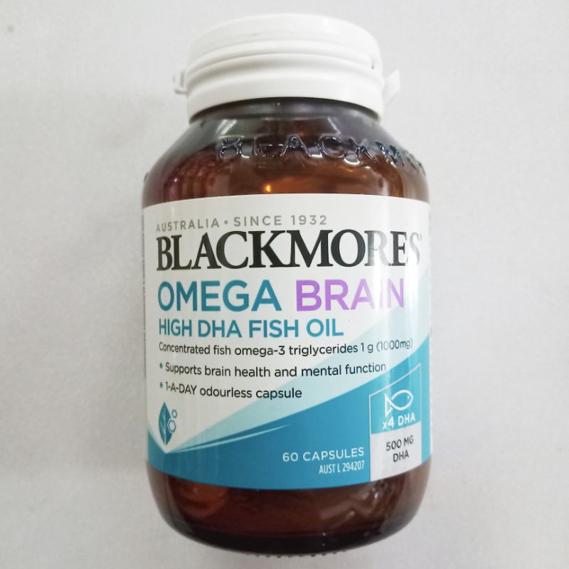 Blackmores Omega Brain High DHA Fish Oil 60 Capsules แบล็คมอร์ โอเมก้า ...