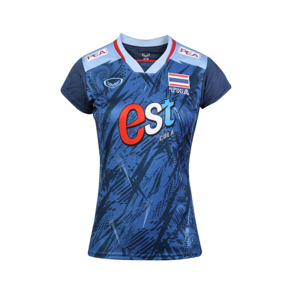 เสื้อวอลเลย์บอลทีมชาติหญิงแขนสั้น-2023-grand-sport-รหัส-014342-เสื้อวอลเลย์บอลทีมชาติแกรนด์สปอร์ต-ของแท้100