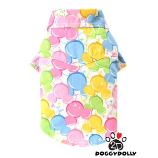 Petcloths -Doggydolly  เสื้อผ้าแฟชั่น สัตว์เลี้ยง ชุดน้องหมาน้องแมว เสื้อเชิ๊ต คอปก ลายยิ้ม ไซส์ 1-9 โล  S139