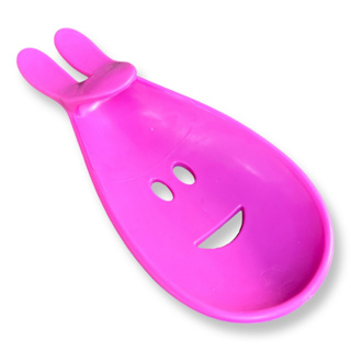 ฐานรองสบู่รูปกระต่าย จานรองสบู่ Rabbit Shaped soap Shelf, Soft Polypropylene Drain