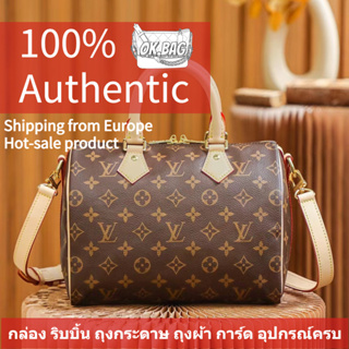 👜หลุยส์วิตตอง Louis Vuitton SPEEDY 25 กระเป๋า กระเป๋าสะพายข้างผู้หญิง/ไหล่